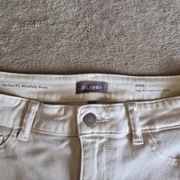 DL1961 Nina High Rise Instasculpt Skinny Ivory size 30 - Picture 10 of 15